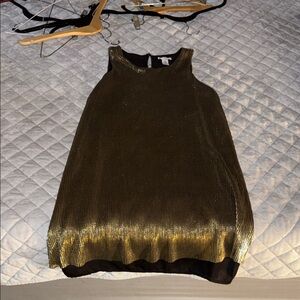 Apt. 9 Metallic Gold Pleated Midi Dress